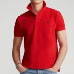 Polo Ralph Lauren Caballero Remera Cuello Polo Lisa s/M M Rojo