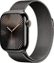 Apple Watch S10 (GPS+Cell) Caixa Titânio Slate 42MM Pulseira Milanese Loop Slate MX053LW