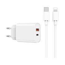 Carregador Wiwu WI-U002 Eu A-C USB-A/USB-C/20W - White