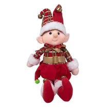 Elfo de Natal 38CM - Vermelho e Verde