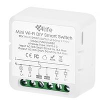 Interruptor Smart de Pared 4LIFE Mini Wifi Diy FLMINIWR2G 2GANG/3WAY - Branco