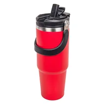 Copo Térmico com Alça Dobrável 750ML - Vermelho