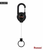 Sumax Pesca Accesorios Salva Equipo Retractil Acero Inoxidable SU-2417 62CM Negro