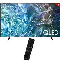 Smart TV Qled 75" Samsung Q60D QN75Q60DAP 4K Ultra HD Tizen Wi-Fi/Bluetooth com Conversor Digital (Inglês/Espanhol)