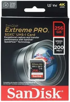 Memória Micro SDHC Uhs-I Sandisk Extreme Pro 256GB 200MB/s
