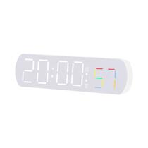 Reloj Digital de Mesa Satellite AC-T6884 LED Blanco