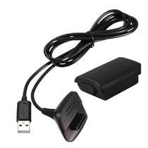 Carregador Xbox 360 Bateria + Cabo Preto