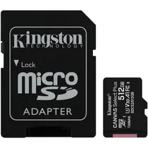 Cartão de Memória Micro SD Kingston Canvas Select Plus SDXC 512GB 100 MB/s Class 10 - SDCS2/512GB