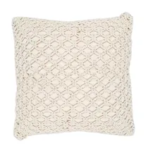 Capa de Almofada Trenzado Beige Claro
