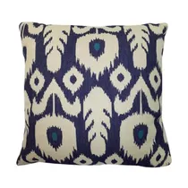 Capa de Almofada Estampa Marroquino Azul Escuro