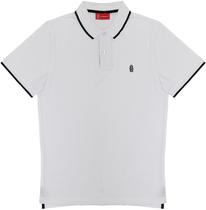 Camisa Polo Hydrant Premium PH00001 Branco/Preto - Masculina