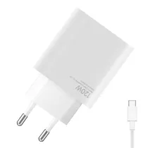 Carregador Tomada Xiaomi MDY-13-Ee + Cabo Type-C / USB / 120W - Branco
