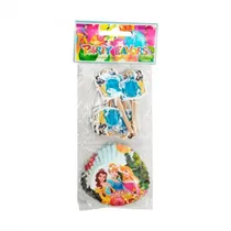 Kit Party Flavor Toppers e Forminhas para Cupcake Princesas 24PCS