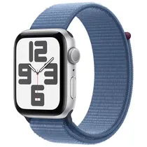 Apple Watch Se 2 44MM MXET3LL/A GPS - Caixa de Aluminio Silver/Blue Sport Loop