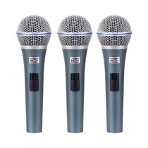 Micrófono Dinámico Con Cable BLG Professional Audio Pro WM-520 Azul 3 Unidades