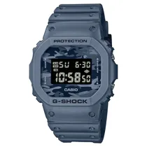 Relogio Unissex Digital Casio DW-5600CA-2 Azul Camuflado
