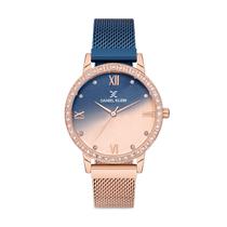 Relogio Analogico Feminino Daniel Klein Premium DK.1.12542-5 - Rosa Ouro/Azul