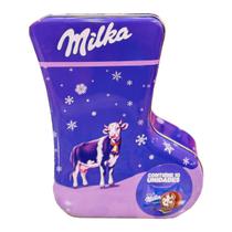 Bota de Natal Milka com 10 Bombons Recheio Oreo Lata 247G