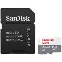 Cartao de Memoria Micro SD de 256GB Sandisk Ultra SDSQUNR-256G-GN6TA - Branco/Cinza