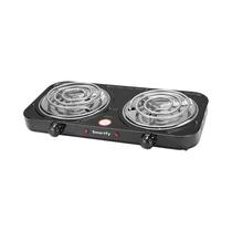 Cocina Electrica Espiral Smartfy FG03B 2 Hornallas 220V Negro