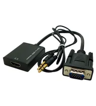 Cabo Adapter Conversor VGA Macho para HDMI Femea c/Audio