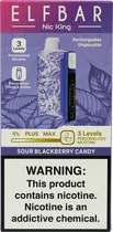 Vape Descartável Elf Bar 40K Nic King Sour Blackberry Candy 40000 Puffs