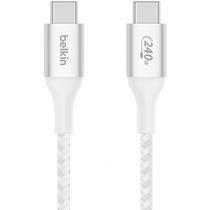 Cabo Belkin Boostcharge 2M USB-C/USB-C 240W Braided Branco - CAB015BT2MWH