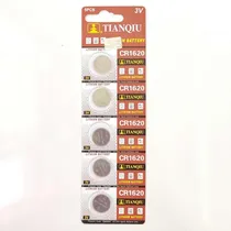 Pilha CR1620 Tianqiu 3V - PACK-5