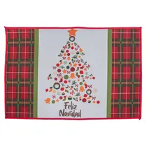 Tapete Natalino Decorativo 38X58 CM com Estampas de