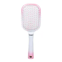 Escova Cabelo Soft Quadrada Bra/Rosa