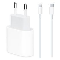 Carregador Apple MHJ83ZM 20W USB-C + Cabo Lightning para iPhone RP* - Branco