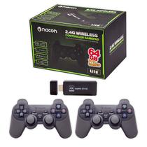 Console Portatil Nacon Game Stick Lite com Mario 2.4G / 64GB / 4K Ultra HD - Preto