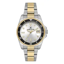 Relogio Analogico Feminino Daniel Klein DK.1.13880-5 Premium Ladies / Pulseira de Aço Inoxidável - Prata/Dourado/Preto