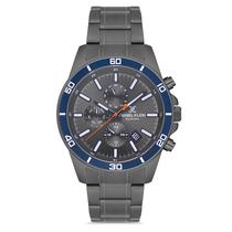 Relogio Analogico Masculino Daniel Klein DK.1.12737-6 Exclusive Gents / Pulseira de Aco Inoxidavel - Preto/Azul