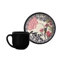 Set de Ceramica Porto Brasil Coup Ashram 35966301 Taza de Cafe 112ML + Plato 12 CM