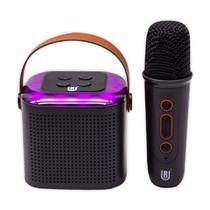 Mini Speaker / Caixa de Som Ur US-02 Portatil com Microfone / Bluetooth V5.3 / Aux / TF / Recarregavel - Preto