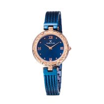 Relogio Analogico Feminino Daniel Klein Premium DK11966-6 - Azul/Rosa Ouro