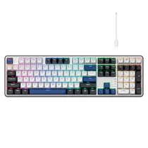 Teclado Gamer Redragon K689WBB RGB Wyvern USB Ingles - Branco Preto