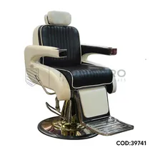 Cadeira LM Pro 81028G Preto c/ Prata Dourado