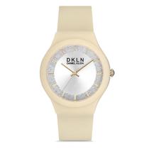 Relogio Analogico Feminino Daniel Klein DK.1.12713-2 DKLN Ladies / Pulseira de Silicone - Dourado