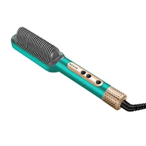 Escova Alisadora Buarn BU-302 / 5 Temperaturas / 45W / 950ºF / 110-240V ~ 50/ 60HZ - Verde
