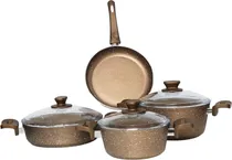 Jogo de Cozinha Caçarola La Francesa - 3007C Marrom (7 Pçs)