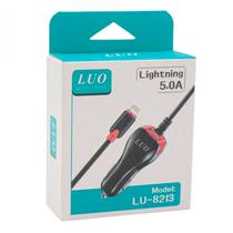 Carregador Automotivo para Celular Luo (LU-8213) com 1 USB / Cabo Lightning 5A