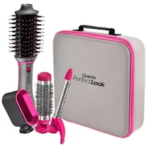 Kit Escova Secadora Quanta Perfectlook QTKCS7001 1300W 2V - Gray/Pink