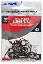 Anzol Marine Sports Super Chinu 4X Black 08 com 30 PCS