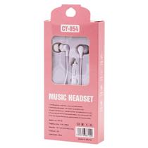 Fone de Ouvido com Fio CY-054 Music Headset Aux 3.5MM - Branco