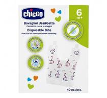 Chicco Nursery Baberos Monouso 40PZ. Detalles En El Producto 0M+ s/C