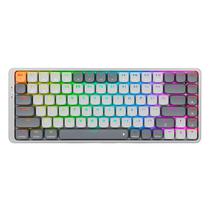 Teclado Gamer Redragon Azure Pro K652GG RGB Switch Low Profile Layout 75% Sem Fio - Branco Cinza Laranja