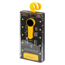 Carregador Portátil Sate A-PB410005Q 10000MAH/22.5W - Preto/Amarelo/Transparente