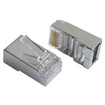 Conector RJ45 CAT5/CAT6 Metal -(BK) C/100